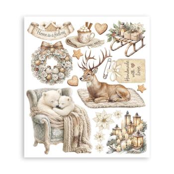 Stamperia - Transfer Aufkleber "White Christmas by Cristina Radovan" Rub-On