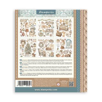 Stamperia - Transfer Aufkleber "White Christmas by Cristina Radovan" Rub-On