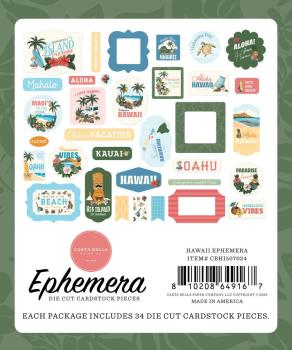 Preview: Carta Bella - Stanzteile "Hawaii" Ephemera