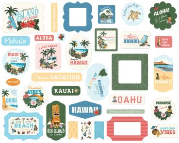 Preview: Carta Bella - Stanzteile "Hawaii" Ephemera