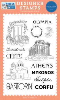 Carta Bella - Stempel "Travel Through Greece" Clear Stamps