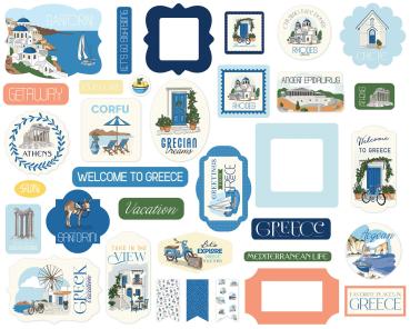 Preview: Carta Bella - Stanzteile "Greece" Ephemera