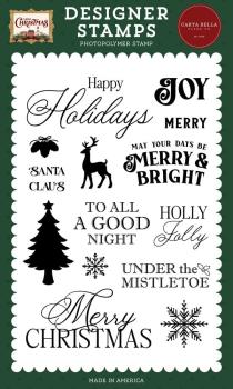 Carta Bella - Stempelset "Bella Classic Christmas Designer Stamp Set Christmas Sentiments" Clear Stamps