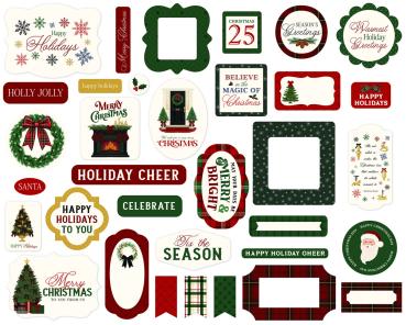 Preview: Carta Bella - Stanzteile "Classic Christmas" Ephemera