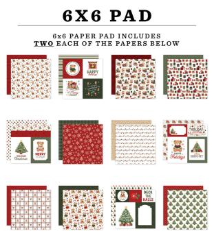 Preview: Carta Bella - Designpapier "Have A Beary Christmas" Paper Pad 6x6 Inch - 24 Bogen