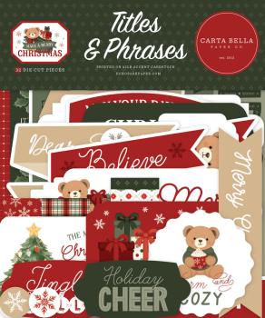 Carta Bella - Stanzteile & Anhänger "Have A Beary Christmas" Ephemera Titles & Phrases