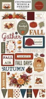 Carta Bella - Chipboard Sticker 6x13 Inch "Here Comes Autumn"