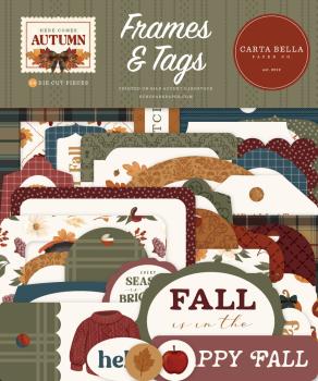 Carta Bella - Stanzteile & Anhänger "Here Comes Autumn" Ephemera Frames & Tags
