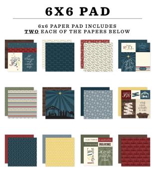 Preview: Echo Park - Designpapier "Joy To The World" Paper Pack 6x6 Inch - 24 Bogen