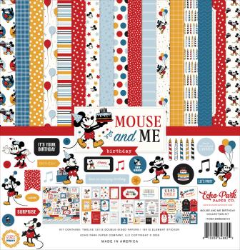 Echo Park - Designpapier "Mouse And Me Birthday" Collection Kit 12x12 Inch - 12 Bogen