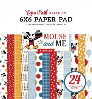 Echo Park - Designpapier "Mouse And Me Birthday" Paper Pack 6x6 Inch - 24 Bogen