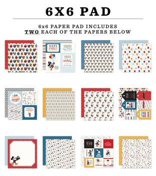 Preview: Echo Park - Designpapier "Mouse And Me Birthday" Paper Pack 6x6 Inch - 24 Bogen