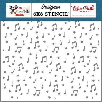 Echo Park - Schablone "Birthday Song Notes" Stencil 6x6 Inch