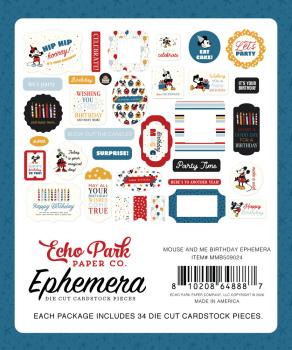 Preview: Echo Park - Stanzteile "Mouse And Me Birthday" Ephemera
