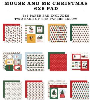 Preview: Echo Park - Designpapier "Mouse And Me Christmas" Paper Pack 6x6 Inch - 24 Bogen