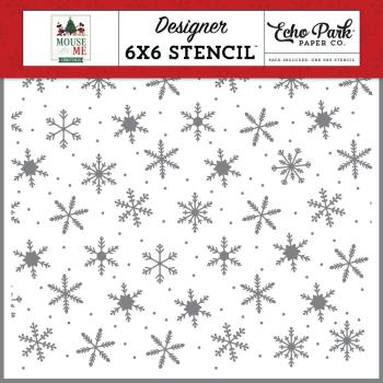 Echo Park - Schablone "Seasonal Snowflakes" Stencil 6x6 Inch