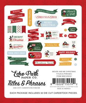 Preview: Echo Park - Stanzteile "Mouse And Me Christmas" Titles & Phrases