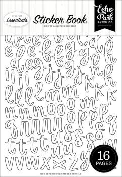 Echo Park - Aufkleber "Essentials Black And White Alpha" Sticker 