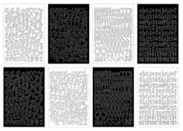Preview: Echo Park - Aufkleber "Essentials Black And White Alpha" Sticker 