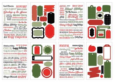 Preview: Echo Park - Aufkleber "Essentials Christmas Phrases" Sticker 
