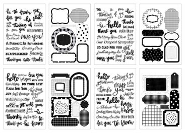 Preview: Echo Park - Aufkleber "Essentials Everyday Phrases" Sticker 