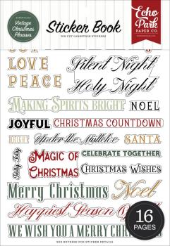 Echo Park - Aufkleber "Essentials Vintage Christmas Phrases" Sticker 