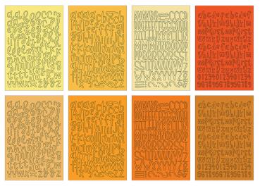Preview: Echo Park - Aufkleber "Essentials Yellow Alpha" Sticker 
