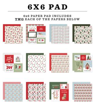 Preview: Echo Park - Designpapier "Here Comes Santa Paws" Paper Pack 6x6 Inch - 24 Bogen