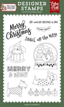 Echo Park - Stempelset "Puppy Present" Clear Stamps