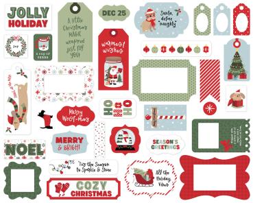 Preview: Echo Park - Stanzteile & Anhänger "Here Comes Santa Paws" Frames & Tags 