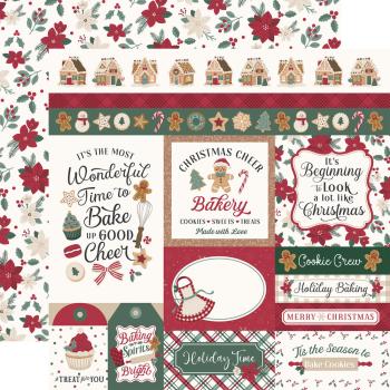 Echo Park - Designpapier "Baking Christmas Cheer" Collection Kit 12x12 Inch - 12 Bogen