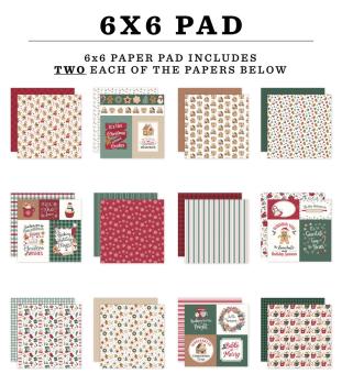 Preview: Echo Park - Designpapier "Baking Christmas Cheer" Paper Pack 6x6 Inch - 24 Bogen