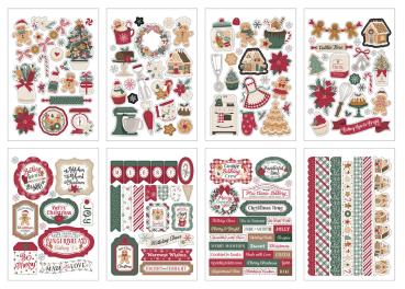 Preview: Echo Park - Aufkleber "Baking Christmas Cheer" Sticker 