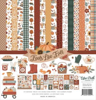Echo Park - Designpapier "Feels Like Fall" Collection Kit 12x12 Inch - 12 Bogen
