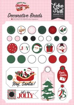 Echo Park - Decorative Brads "North Pole Christmas"