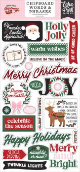 Echo Park - Sticker "North Pole Christmas Word & Phrases" Chipboard 6x13 Inch