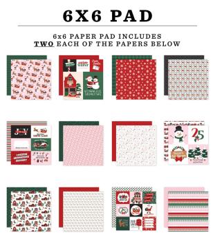Preview: Echo Park - Designpapier "North Pole Christmas" Paper Pack 6x6 Inch - 24 Bogen