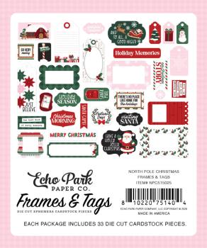 Preview: Echo Park - Stanzteile & Anhänger "North Pole Christmas" Frames & Tags 