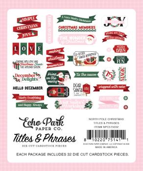 Preview: Echo Park - Stanzteile "North Pole Christmas" Titles & Phrases