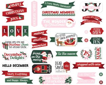 Preview: Echo Park - Stanzteile "North Pole Christmas" Titles & Phrases