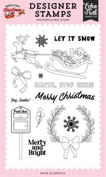 Echo Park - Stempelset "Santa Stop Here" Clear Stamps