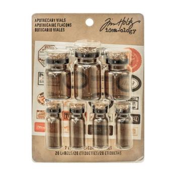 Tim Holtz - Idea-Ology - Apothecary Vials (7pcs)  "Halloween"