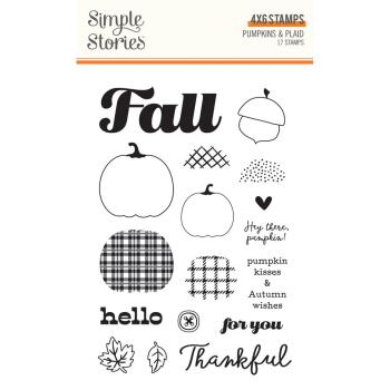 Simple Stories - Stempelset "Pumpkins & Plaid" Clear Stamps 