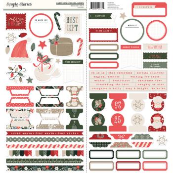 Simple Stories - Aufkleber "Mistletoe & Holly" Cardstock Sticker 