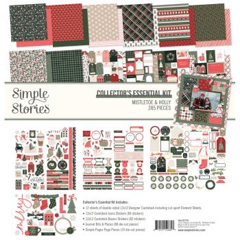 Simple Stories - Collectors Essential Kit " Mistletoe & Holly" 12 Bogen Designpapier