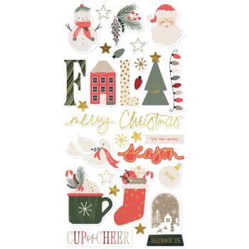 Preview: Simple Stories - Aufkleber "Mistletoe & Holly" Foam Sticker
