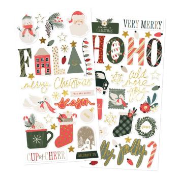 Simple Stories - Aufkleber "Mistletoe & Holly" Foam Sticker