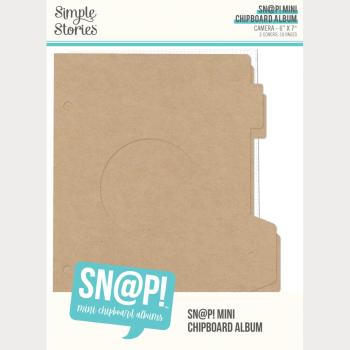 Simple Stories SN@P! Binder - Album 6x7 Inch - Mini Chipboard Album Camera 