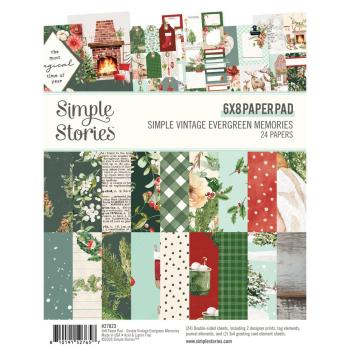 Simple Stories - Designpapier "Simple Vintage Evergreen Memories" Paper Pack 6x8 Inch - 24 Bogen
