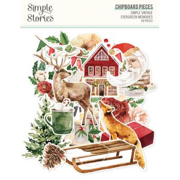 Simple Stories - Chipboard Pieces "Simple Vintage Evergreen Memories" 